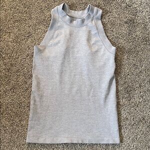 Athleta Gray Ribbed Top